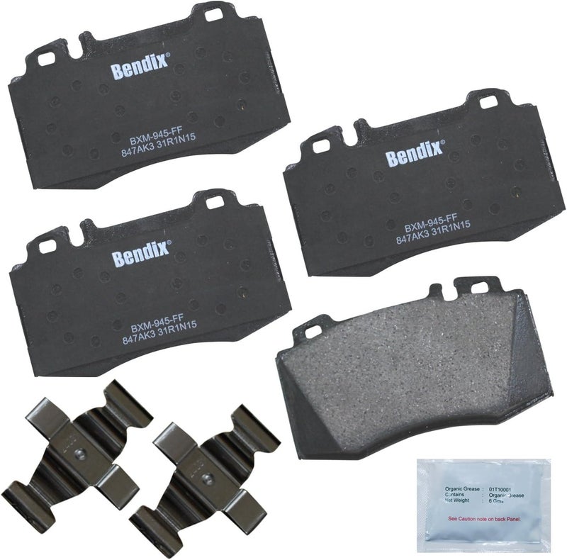 Bendix Priority1 CFM847AK3 Semi-Metallic Front Brake Pads for Mercedes-Benz C32 AMG 2004-2002, E500 2009-2002 - Image 1